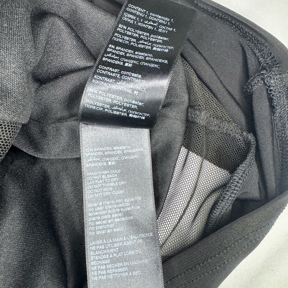 Bebe Elegant Black Sheer Panel Dress. D35 - Picture 15 of 15